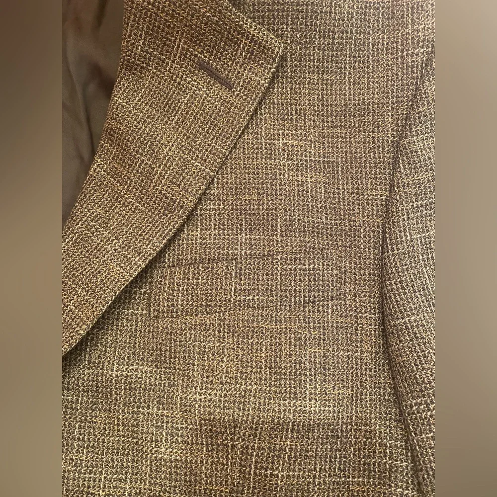Pronto Uomo Calvino Vitale Men's Dress Jacket Made in Italy Wool‎ Cotton Size 43